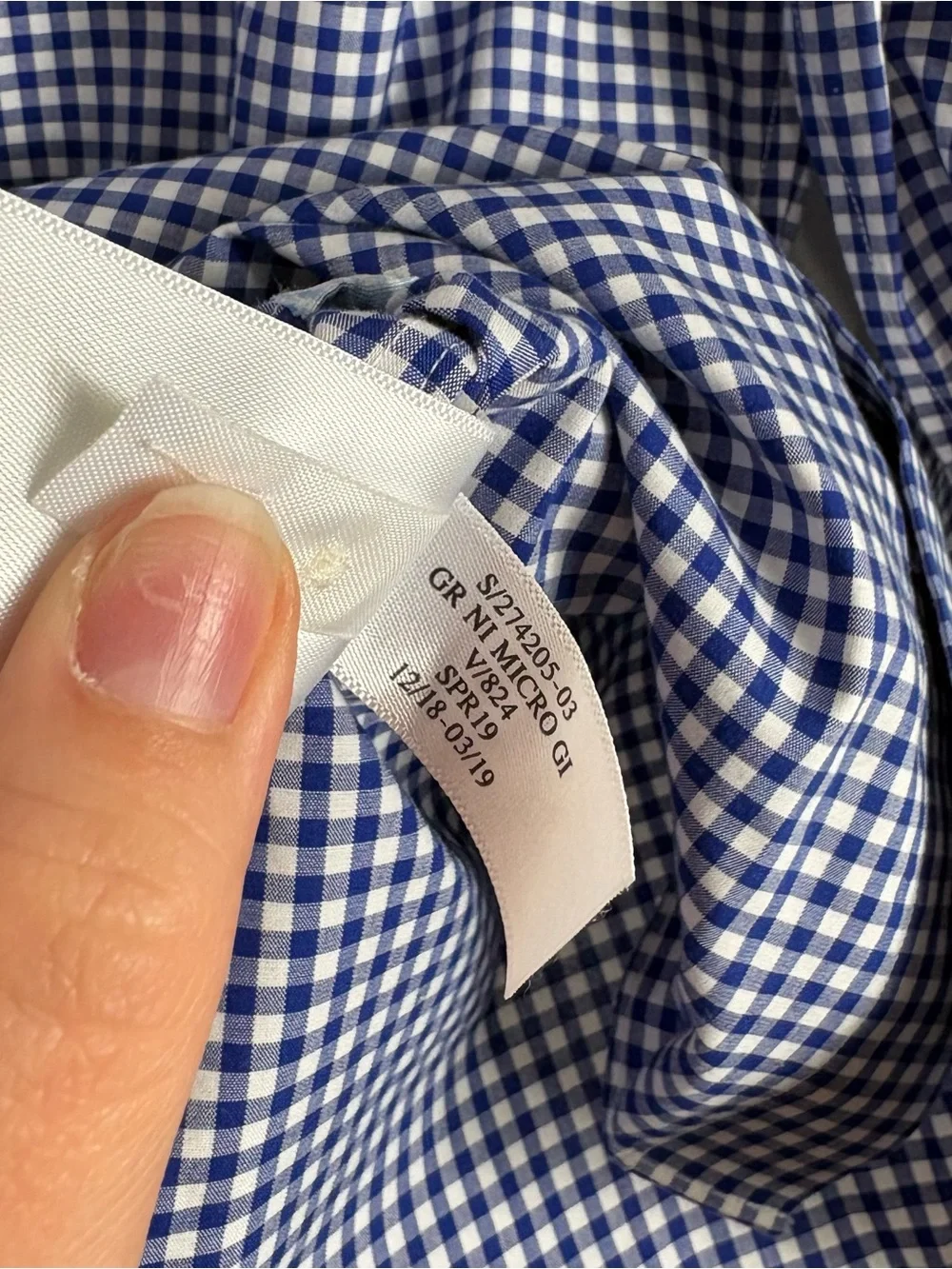 Banana Republic Non-Iron 100% Cotton Slim Fit Blue White Plaid Button Down Small